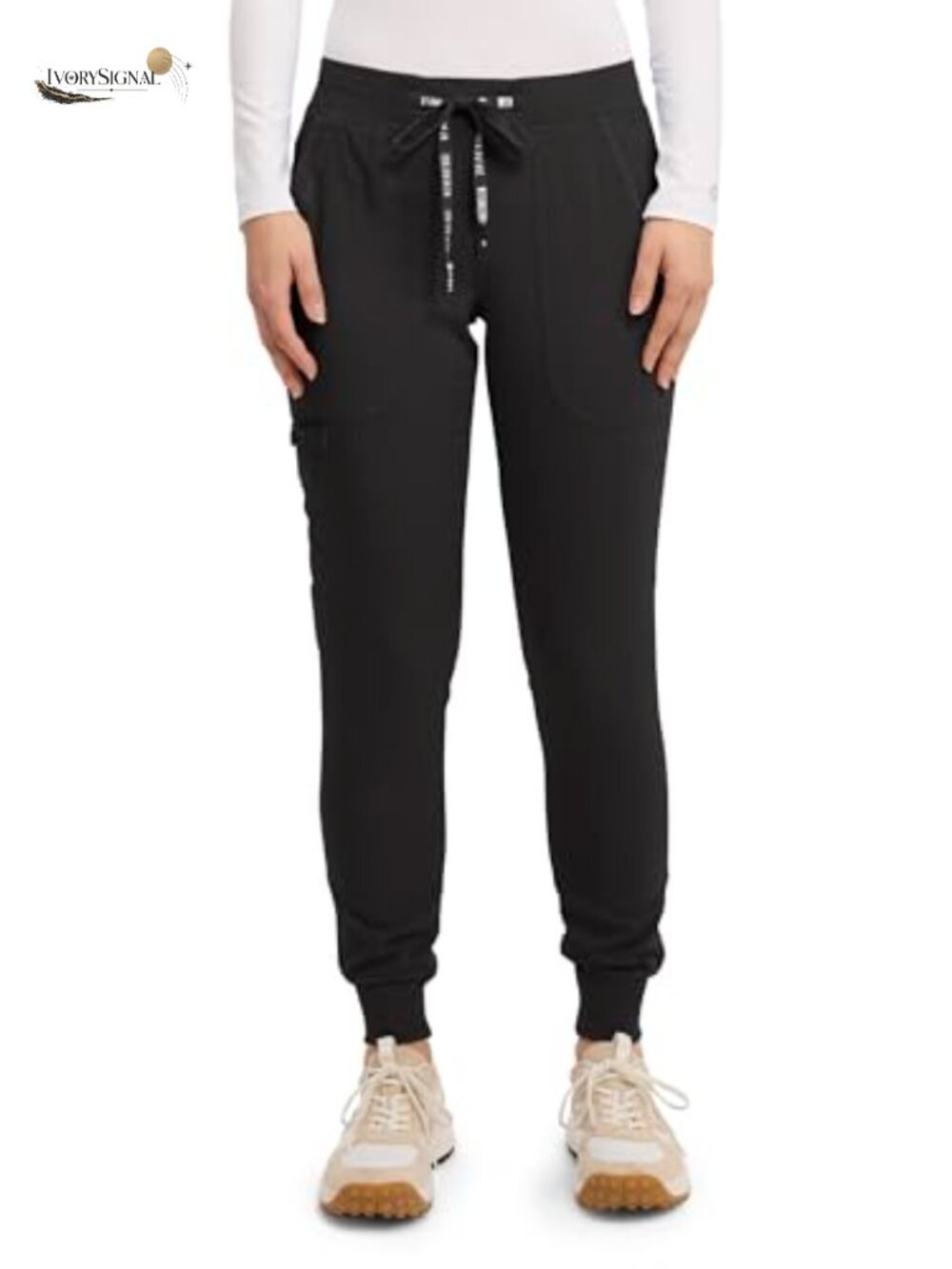 Women's Jogger Scrub Pants with 5 Pockets, Stretch Fabric